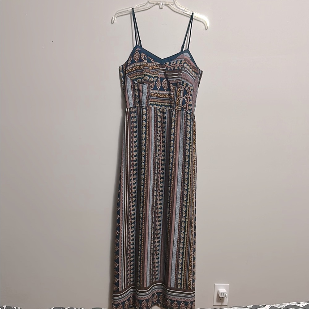 Xhilaration Bohemian Maxi Dress Multicolor Size XL Boho Y2K Hippie Festival - Picture 1 of 6